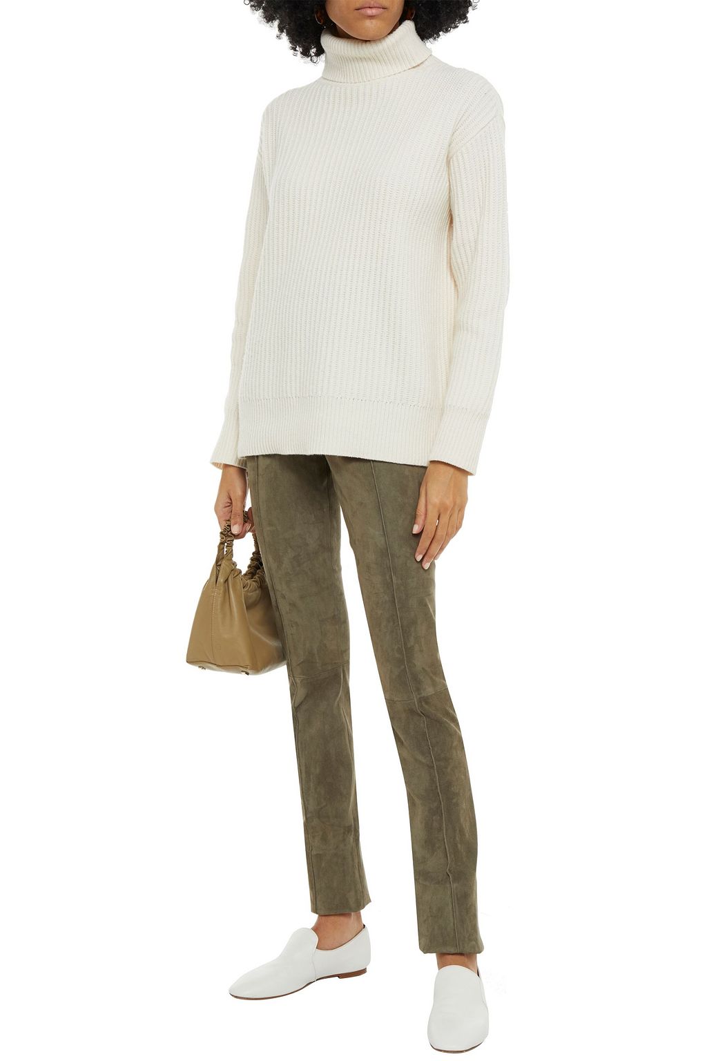 THE ROW Hailen suede leggings