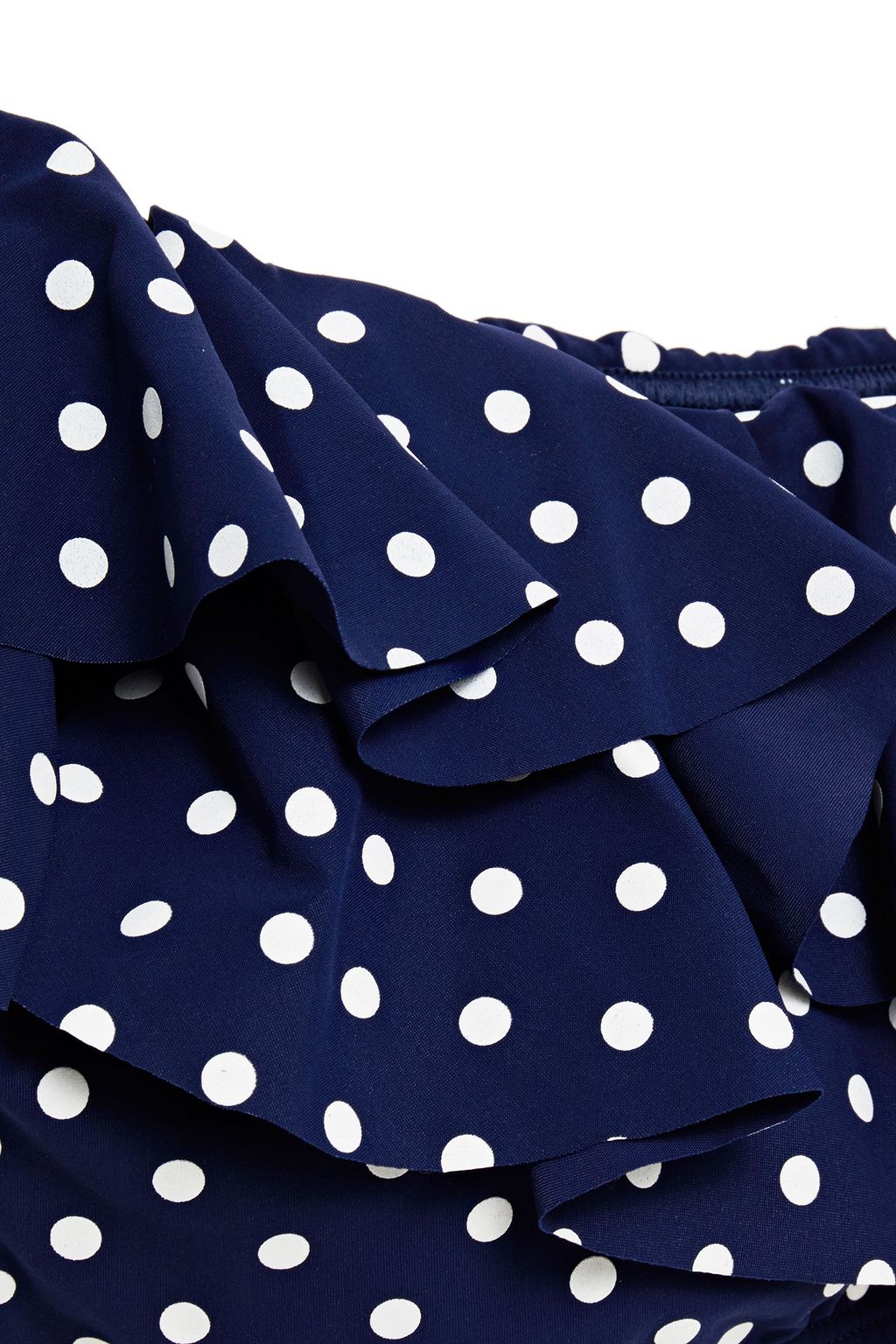 TORY BURCH One-shoulder ruffled polka-dot bikini