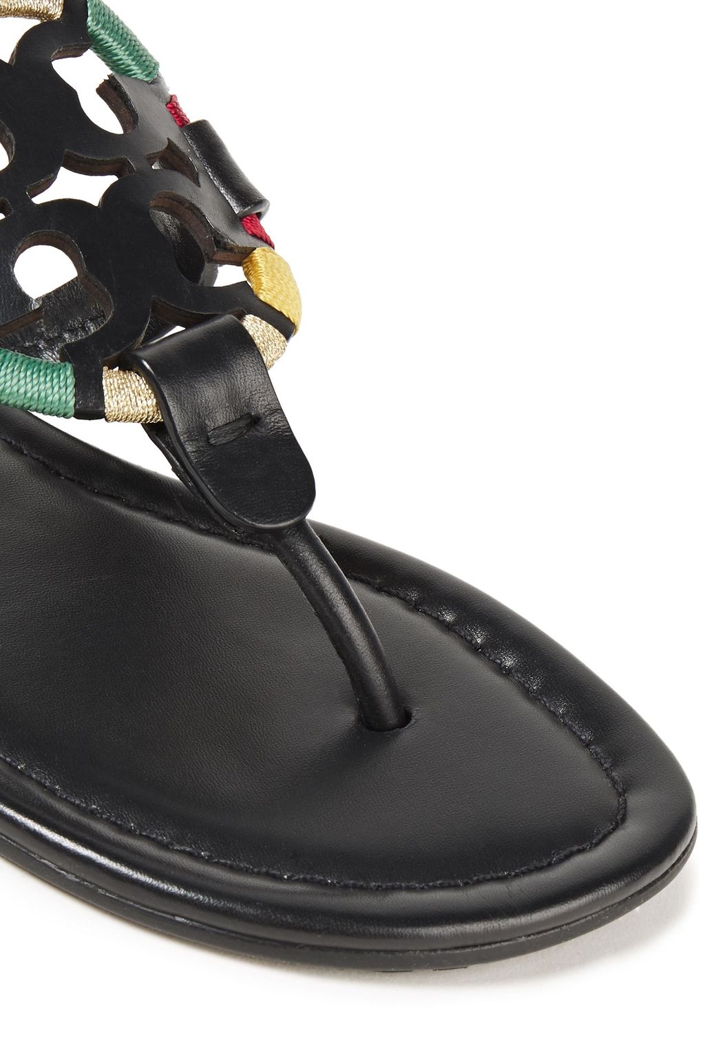 miller embroidered sandal leather