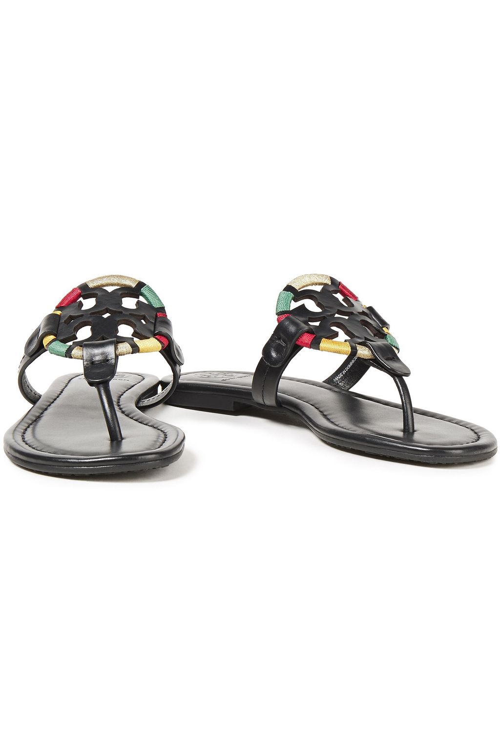 miller embroidered sandal leather