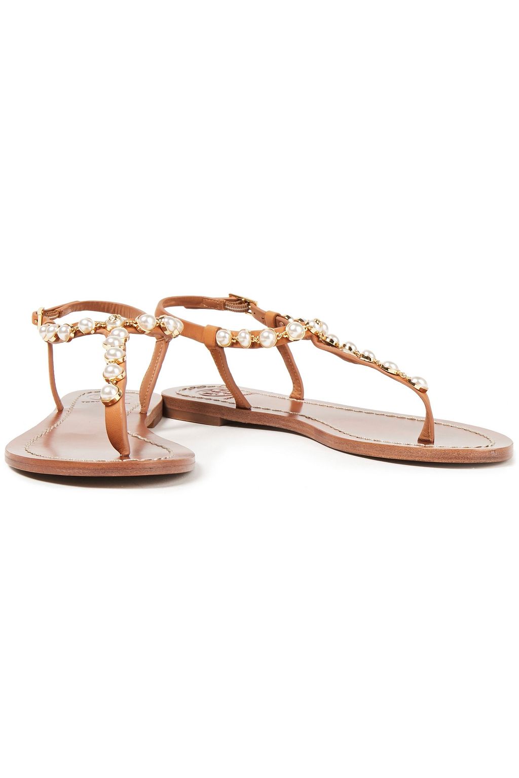 tory burch pearl flip flops