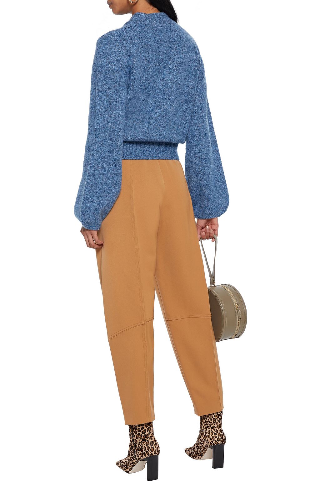 VERONICA BEARD Alexey color-block mélange brushed knitted sweater