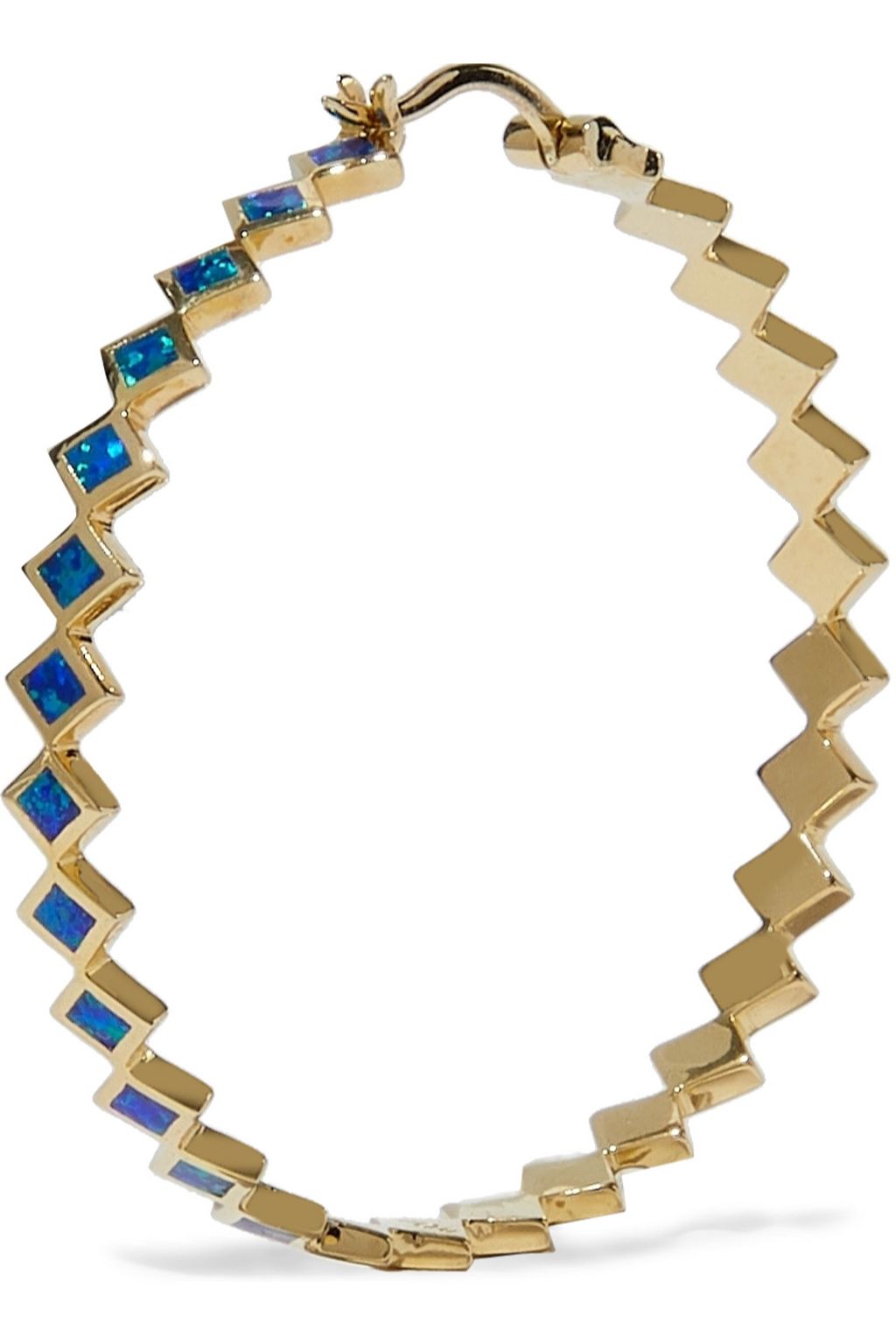 NOIR JEWELRY 14-karat gold-plated resin hoop earrings