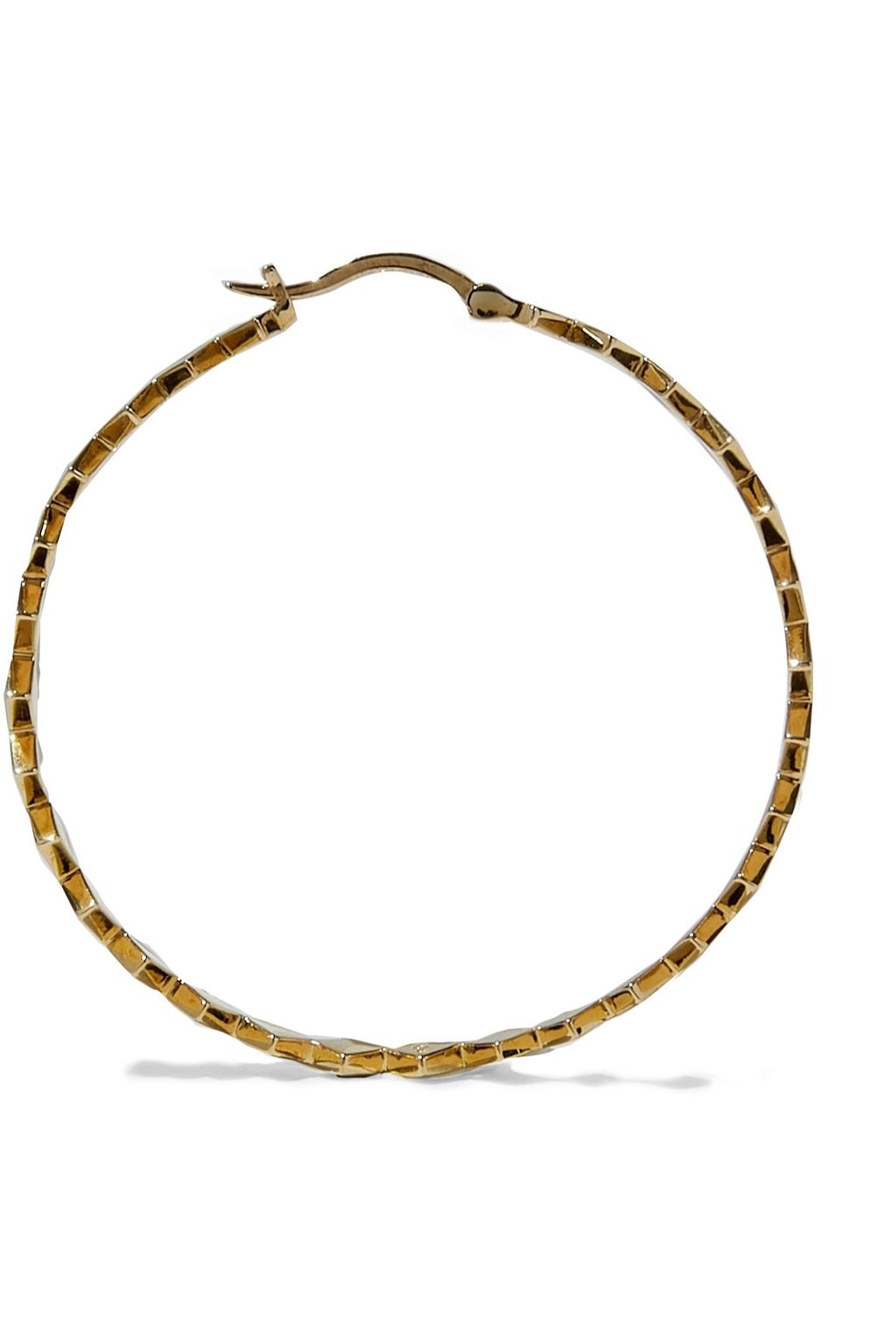 NOIR JEWELRY 14-karat gold-plated resin hoop earrings