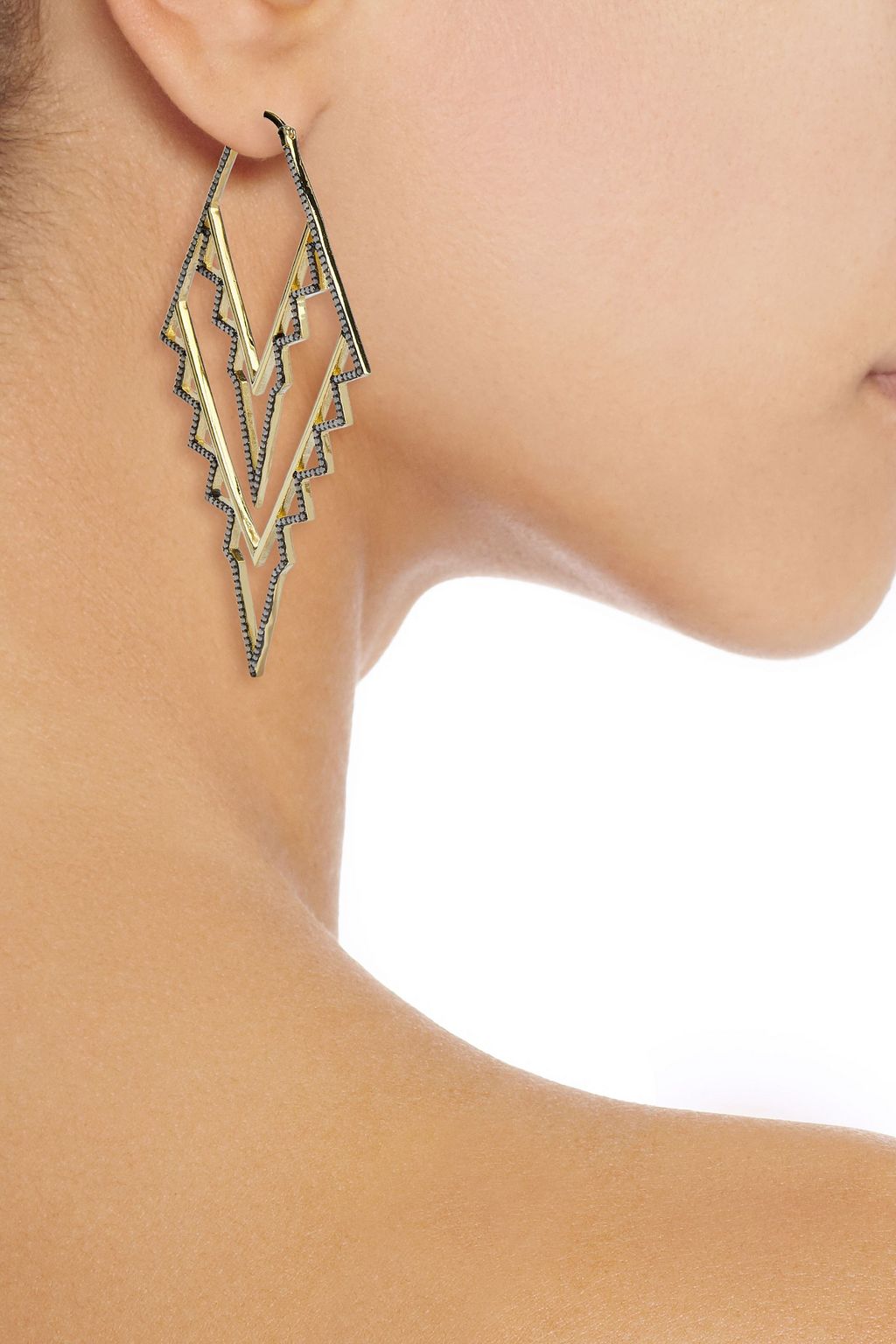 NOIR JEWELRY Gold-tone stone earrings