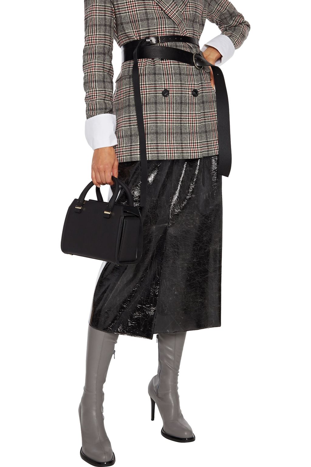 VICTORIA BECKHAM Victoria mini textured-leather tote