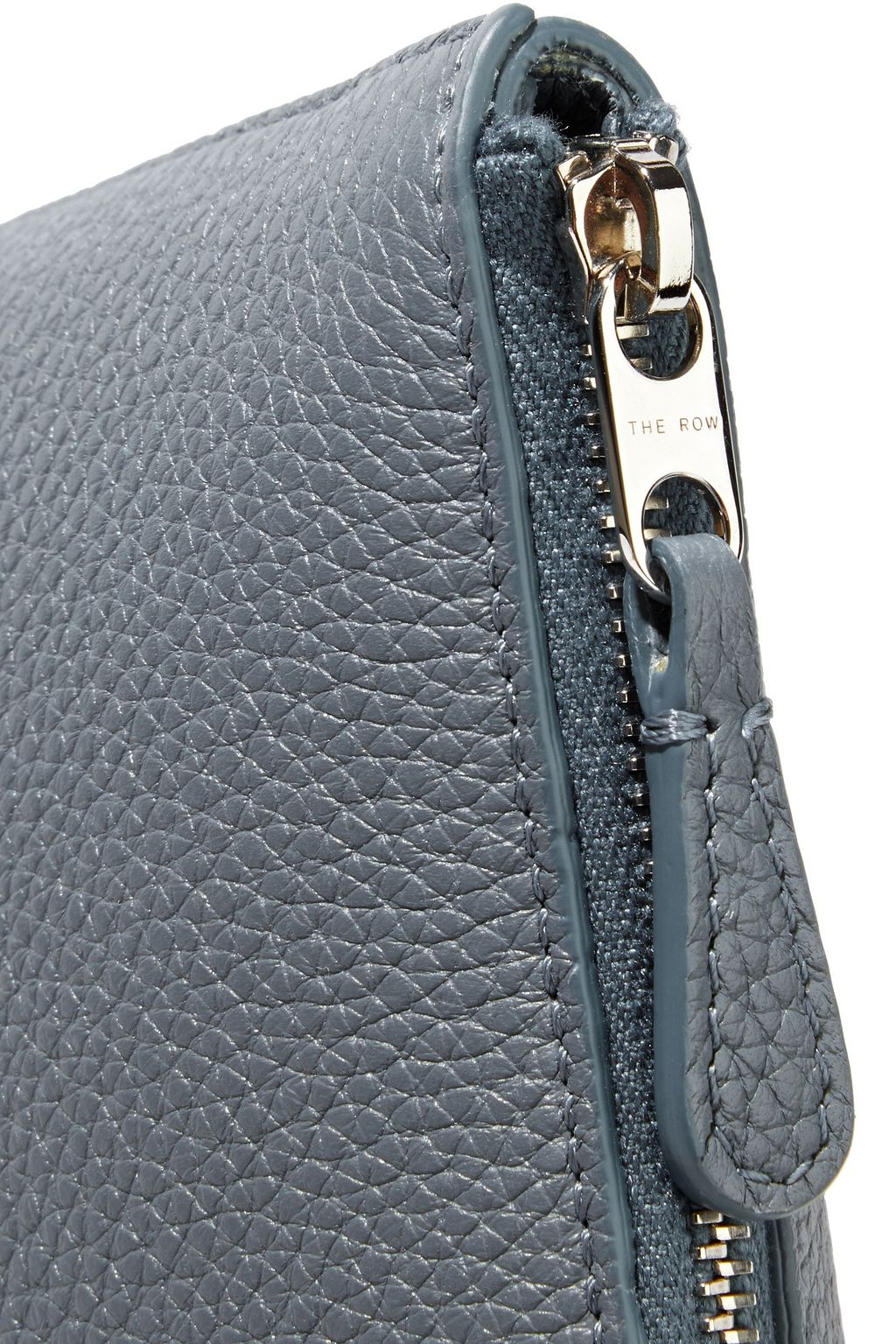 THE ROW Medium Square pebbled-leather pouch