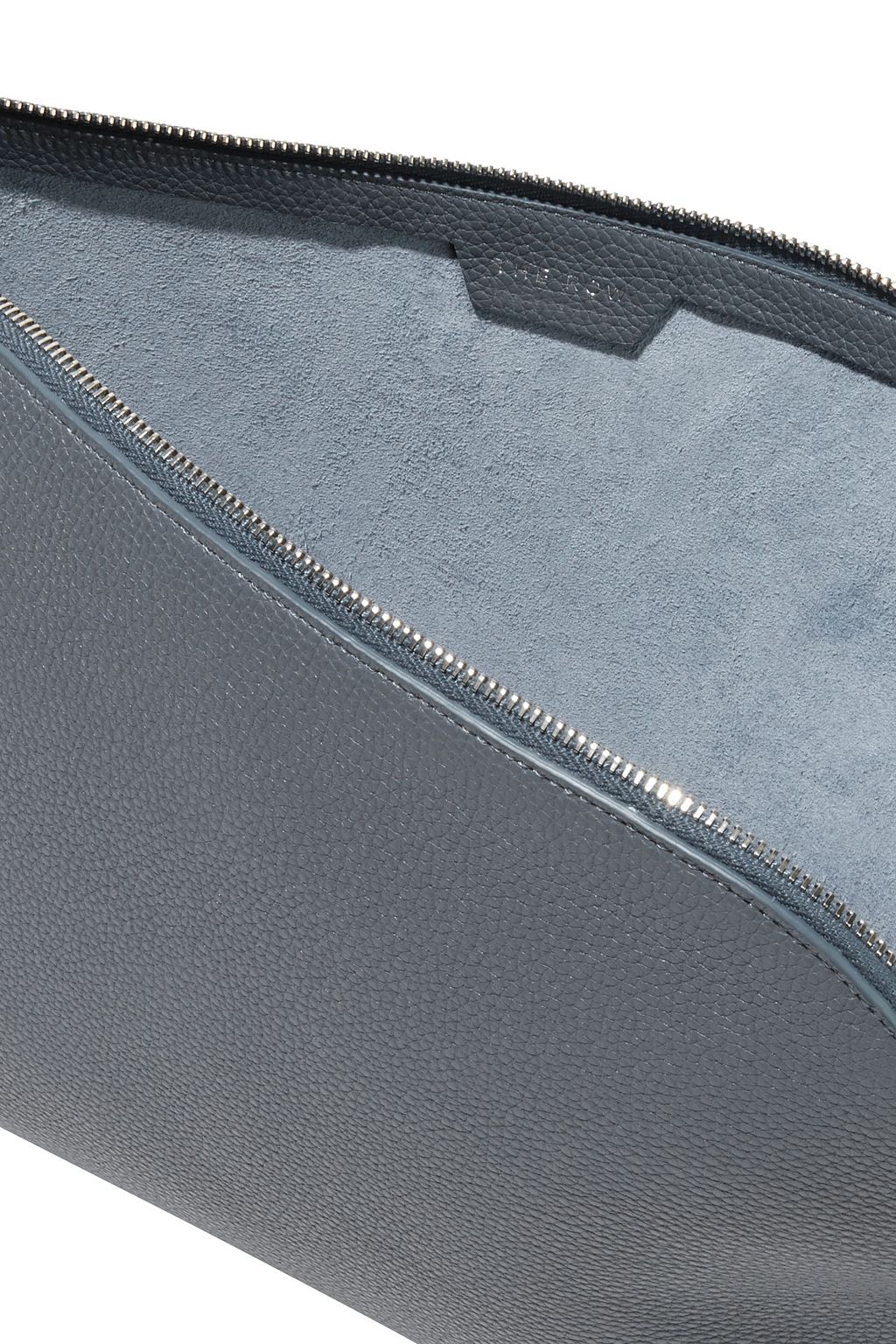 THE ROW Medium Square pebbled-leather pouch