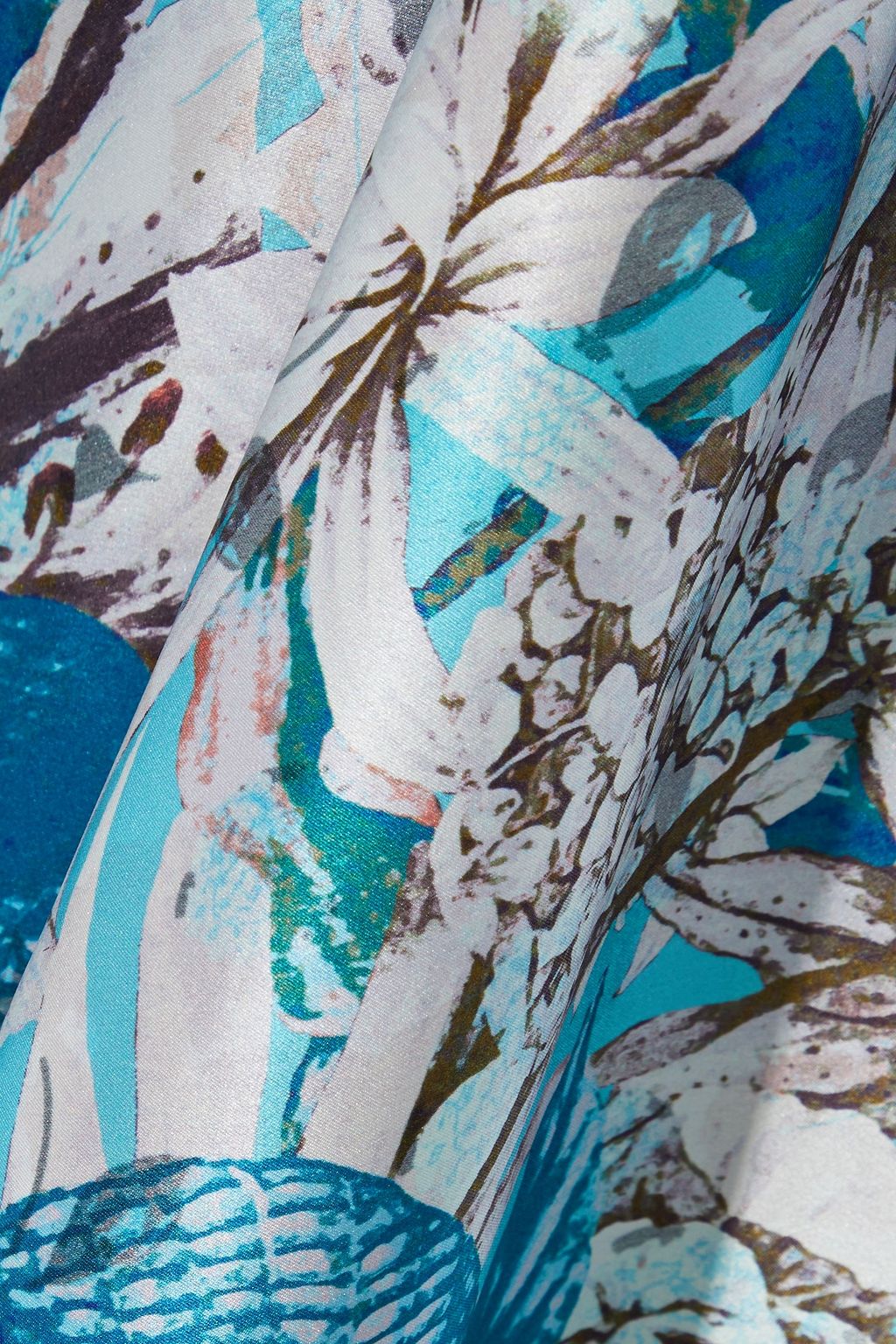 DIANE VON FURSTENBERG Aileen reversible asymmetric floral-print silk-satin skirt