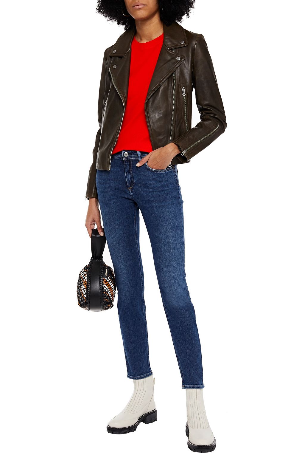 ACNE STUDIOS BLÅ KONST Tief sitzende Skinny Jeans