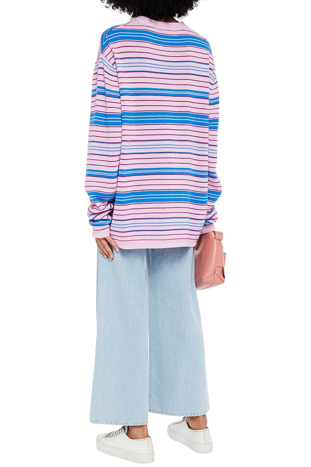 ACNE STUDIOS Appliquéd intarsia cotton-blend sweater