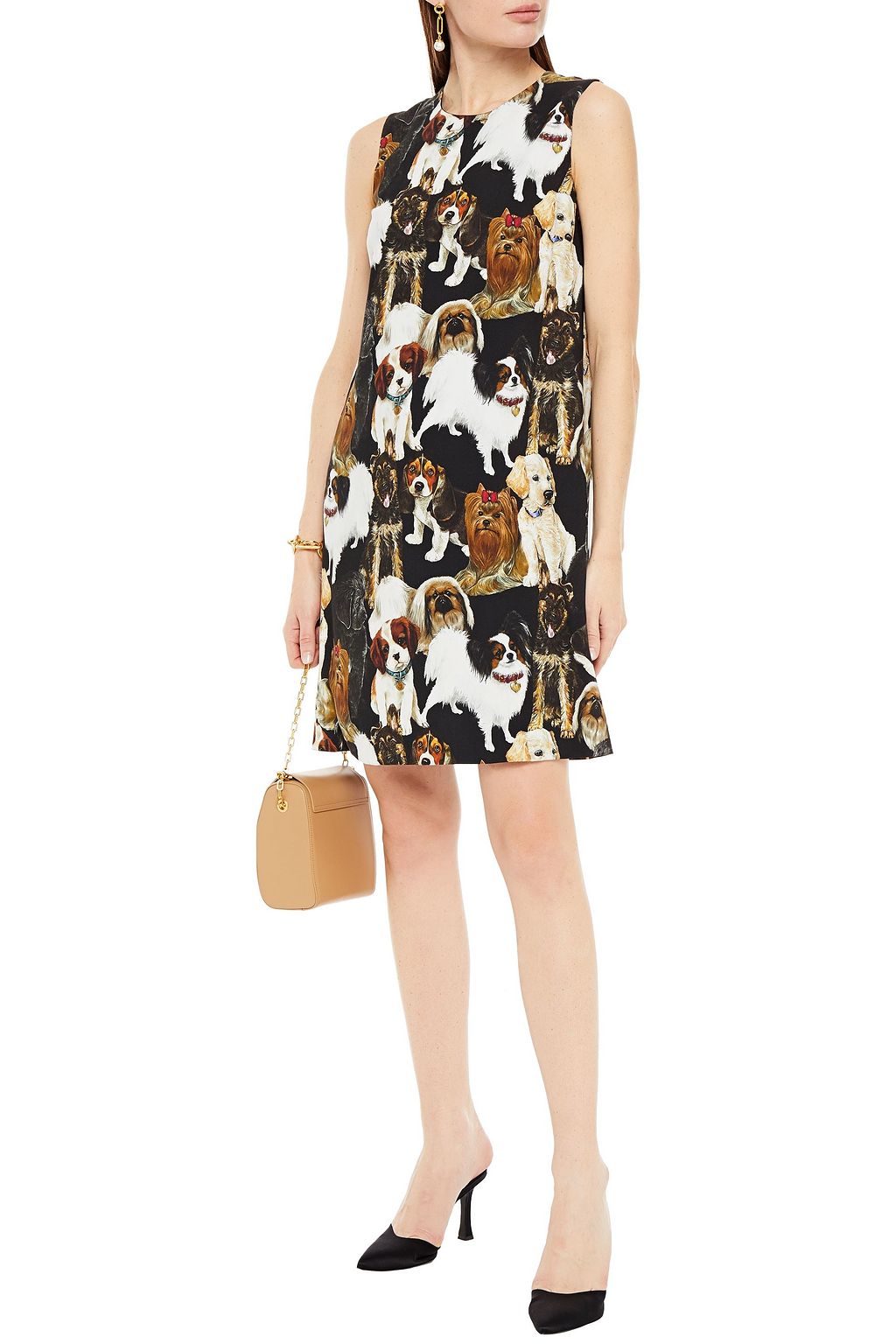 DOLCE&GABBANA Printed crepe mini dress