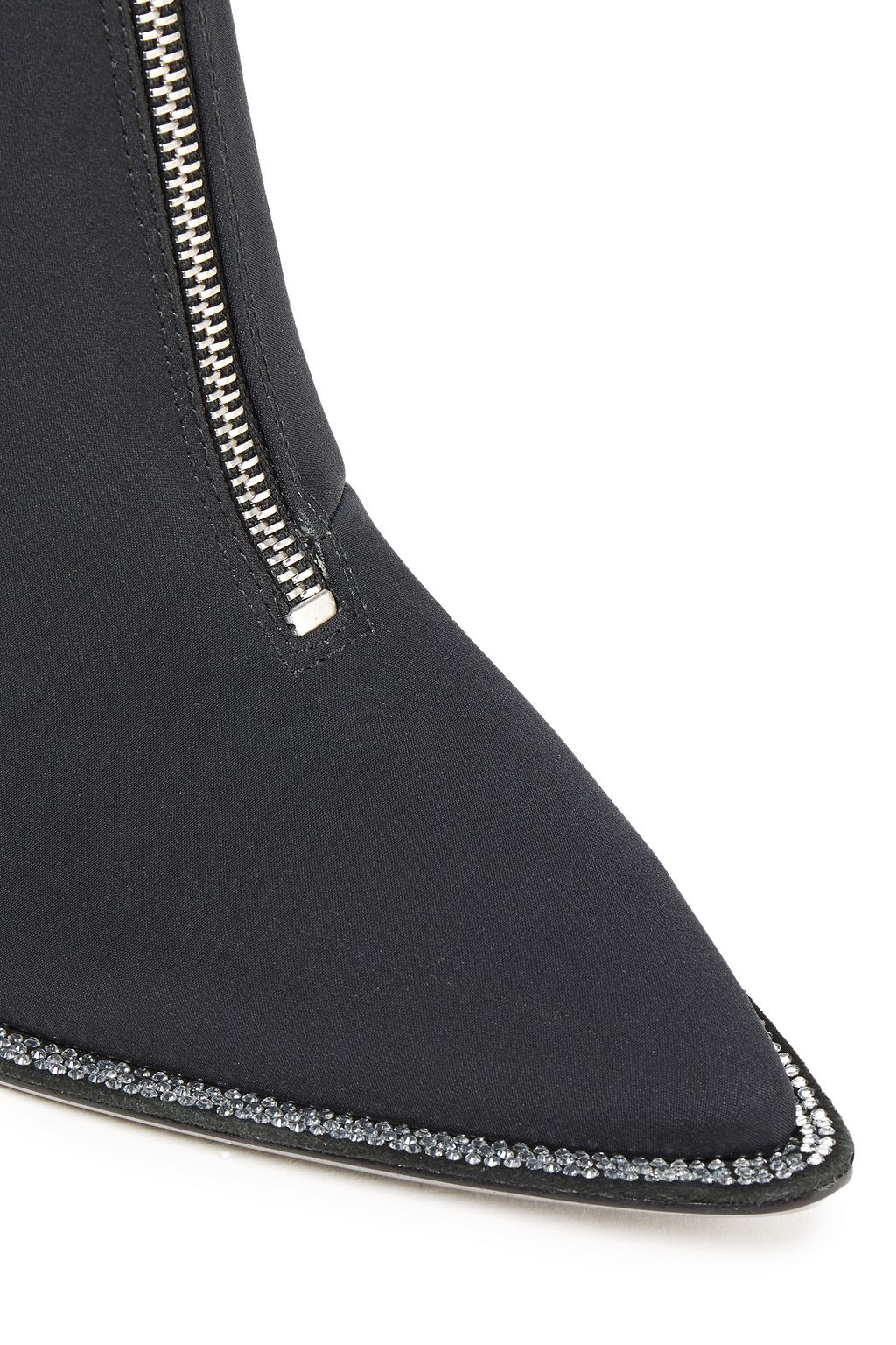 ALEXANDER WANG Crystal-embellished crepe ankle boots