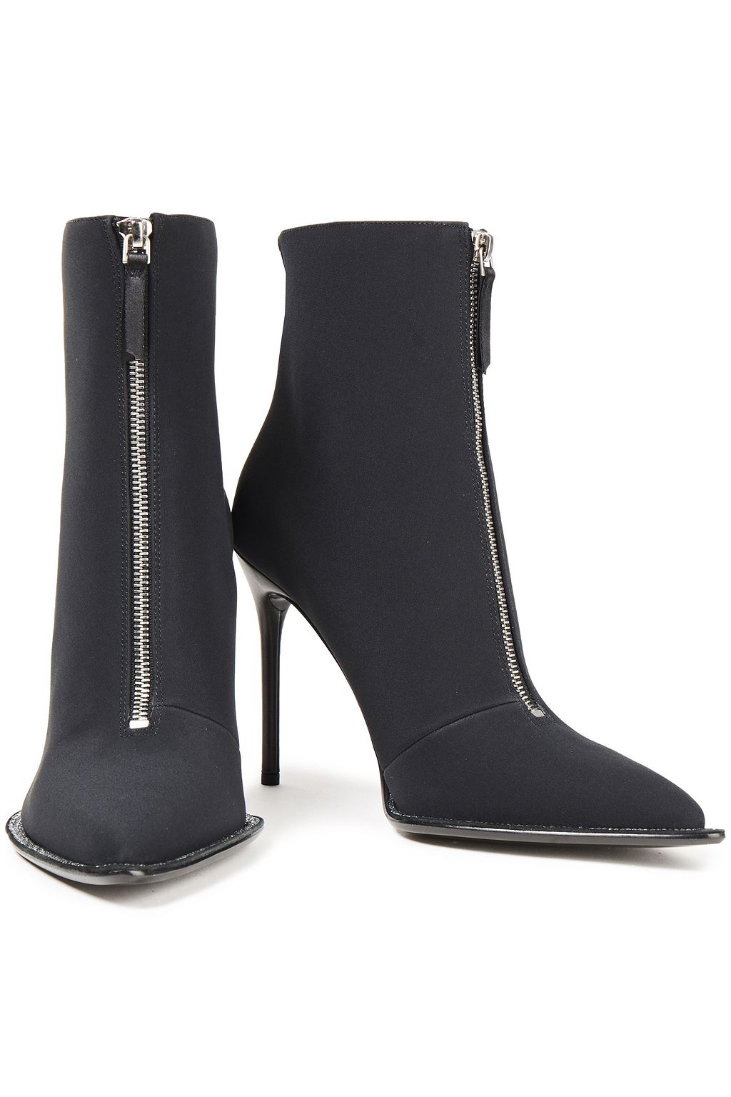 ALEXANDER WANG Crystal-embellished crepe ankle boots