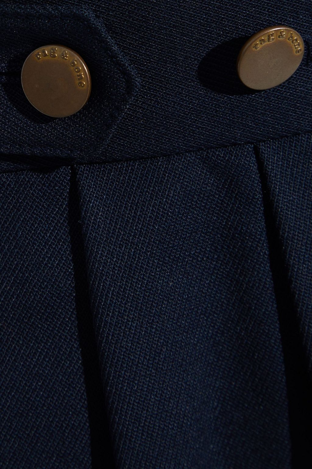 RAG & BONE شورت «لوكا» من التويل مزخرف بالساتان مع طيات