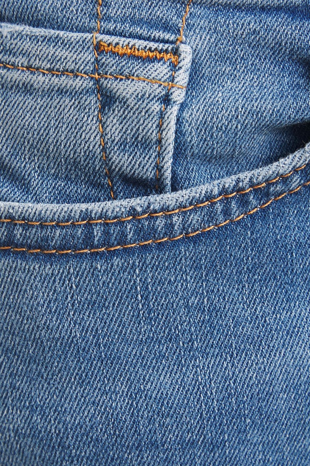 7 FOR ALL MANKIND Cropped mid-rise slim-leg jeans