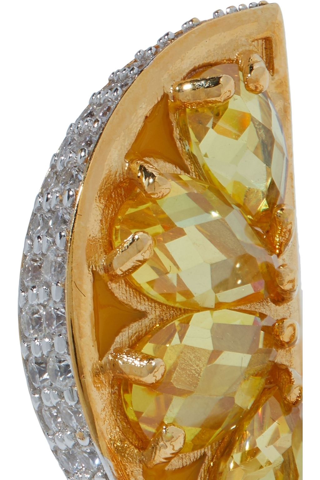 NOIR JEWELRY 14-karat gold-plated crystal bracelet