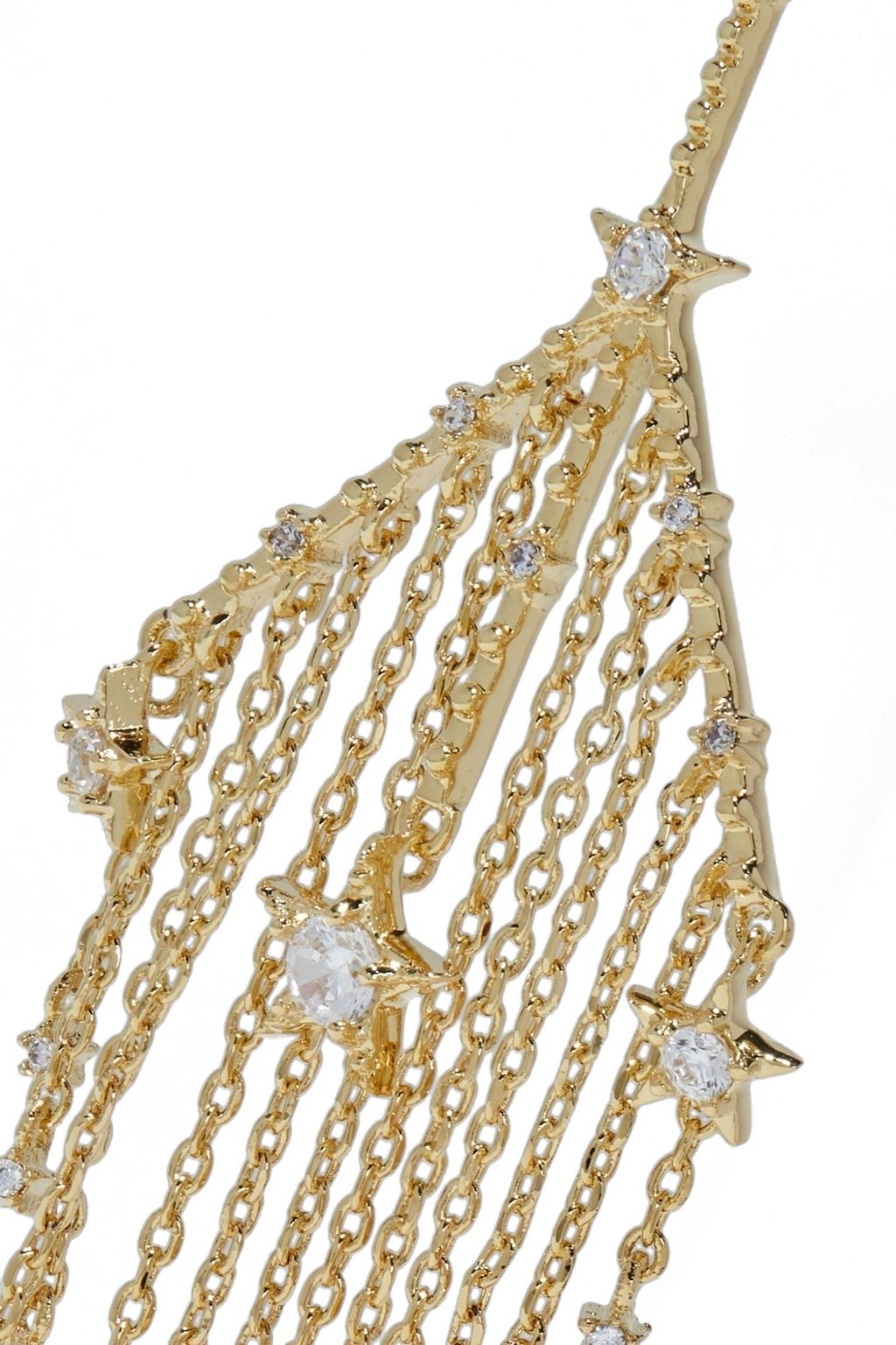 NOIR JEWELRY 14-karat gold-plated crystal earrings