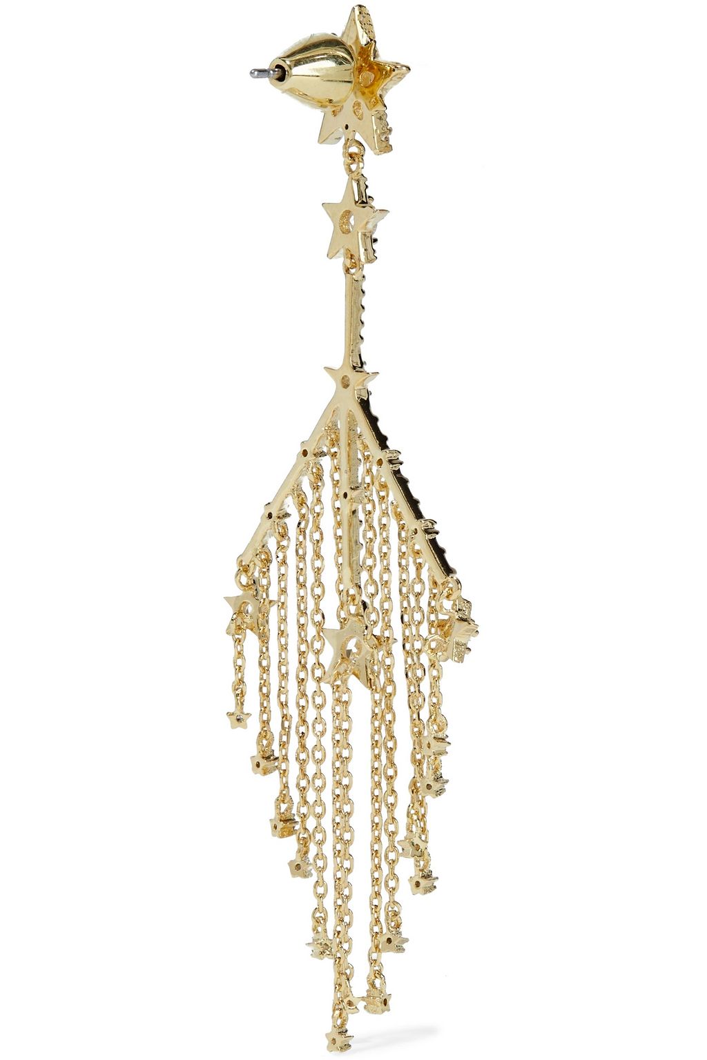 NOIR JEWELRY 14-karat gold-plated crystal earrings