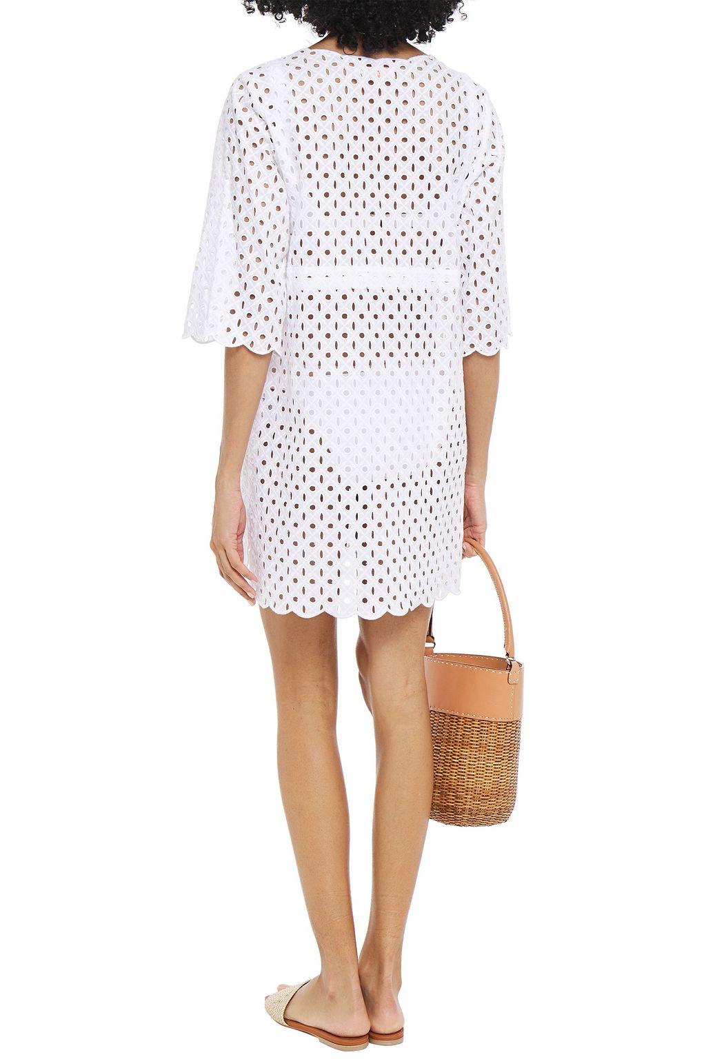 TORY BURCH Broderie anglaise cotton coverup