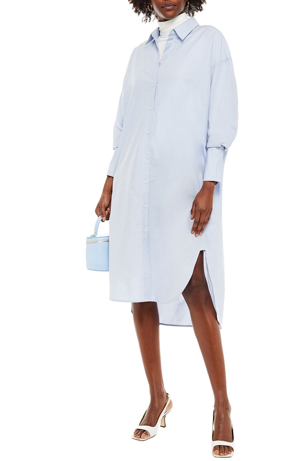LEE MATHEWS Carter oversized cotton and Tencel-blend poplin shirt dress