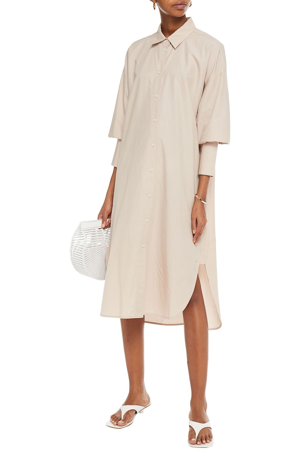 LEE MATHEWS Carter oversized cotton and Tencel-blend poplin shirt dress