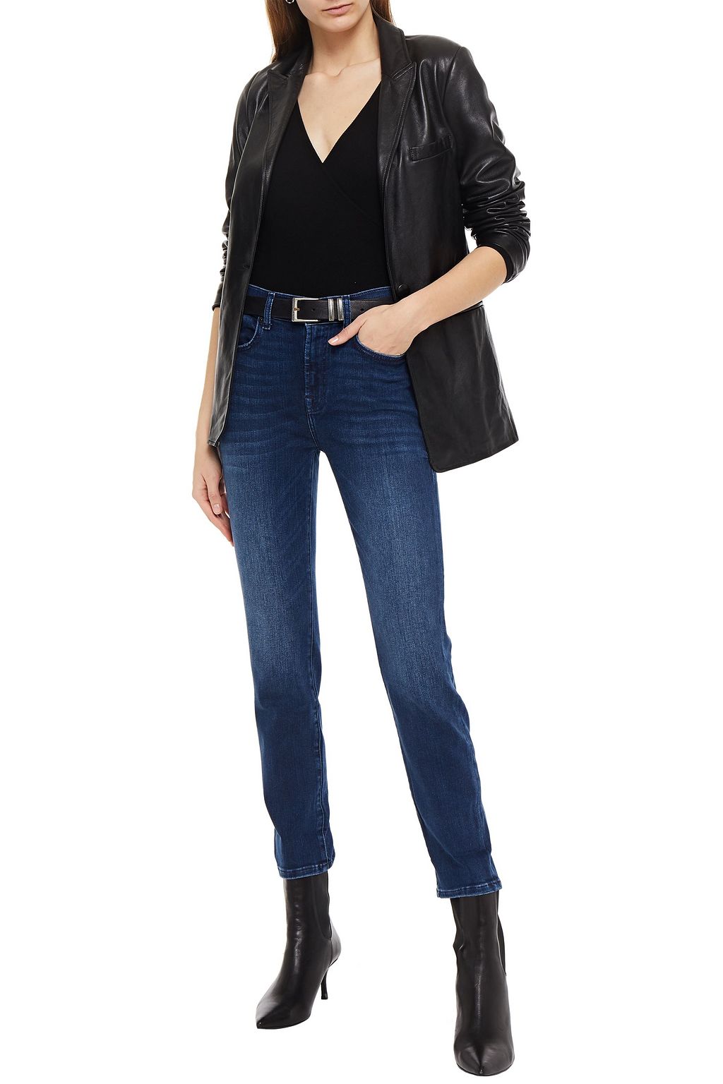 7 FOR ALL MANKIND Relaxed mid-rise slim-leg jeans