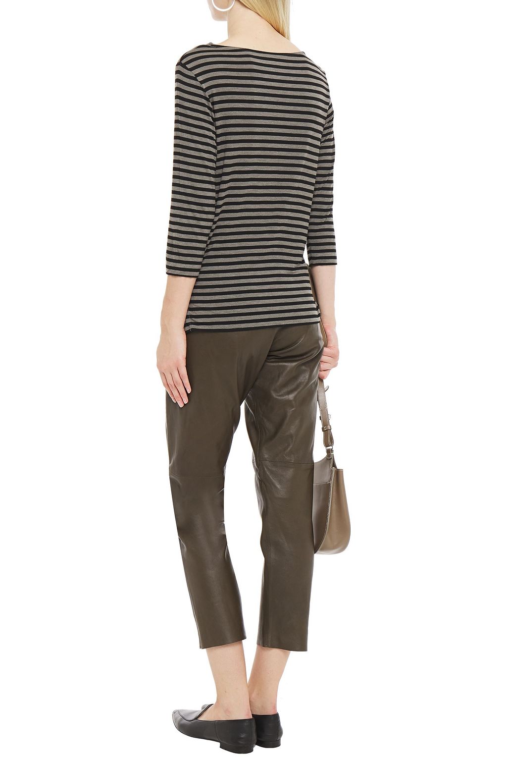 MAJESTIC FILATURES Striped stretch-jersey top