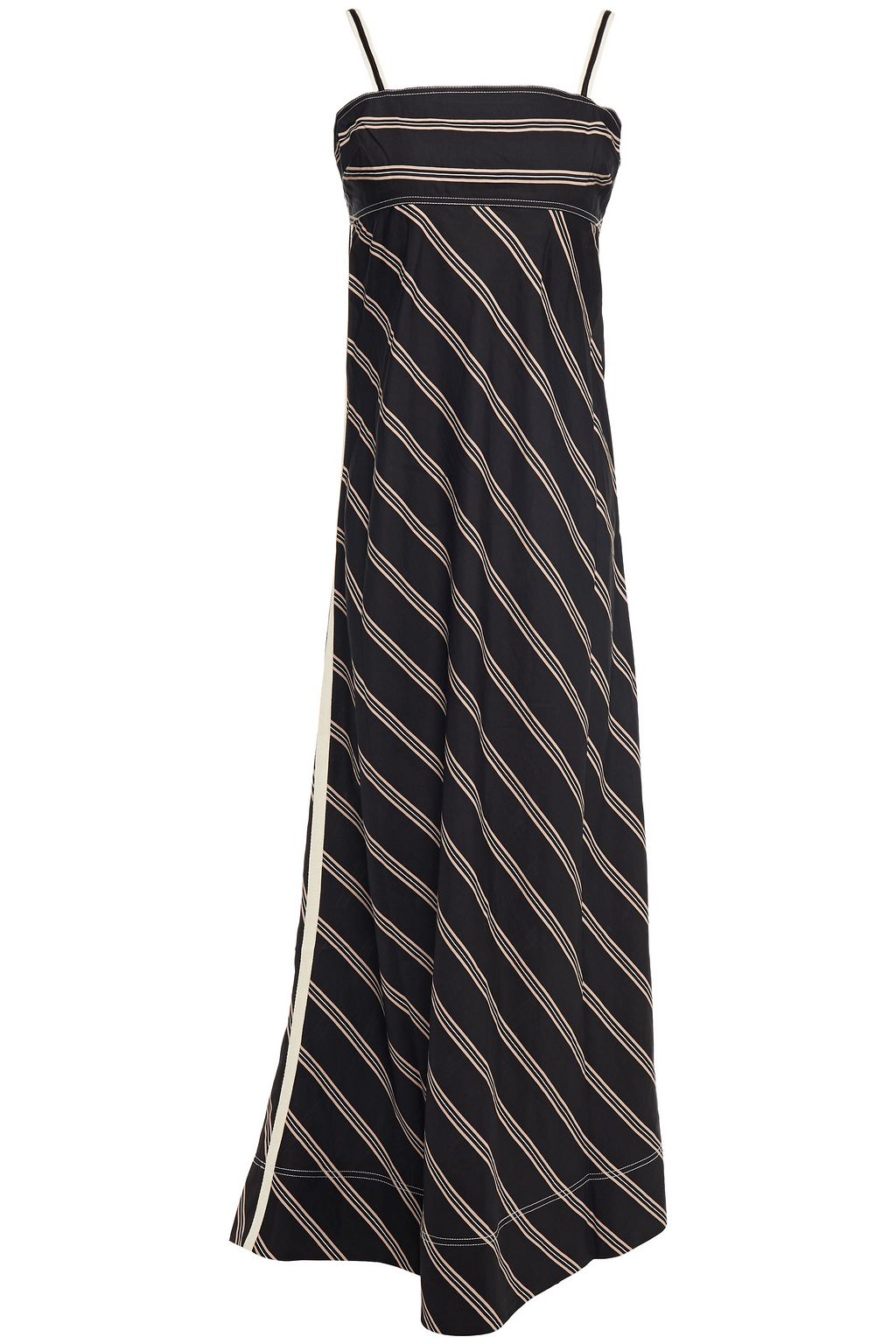 striped linen maxi dress