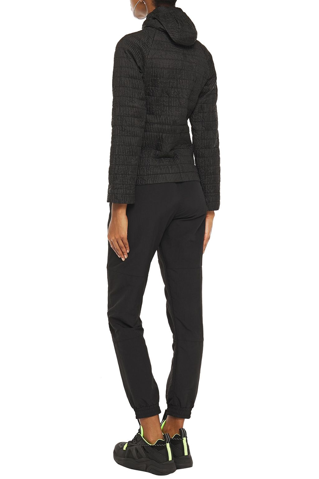 IENKI IENKI Plissé-shell hooded jacket