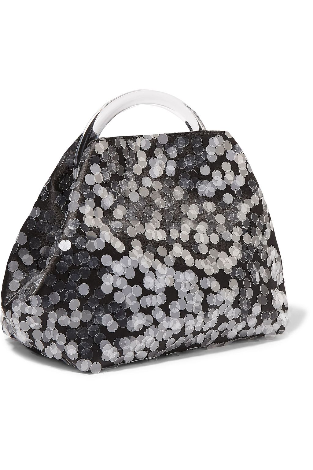 DRIES VAN NOTEN Sequin-embellished satin and resin tote
