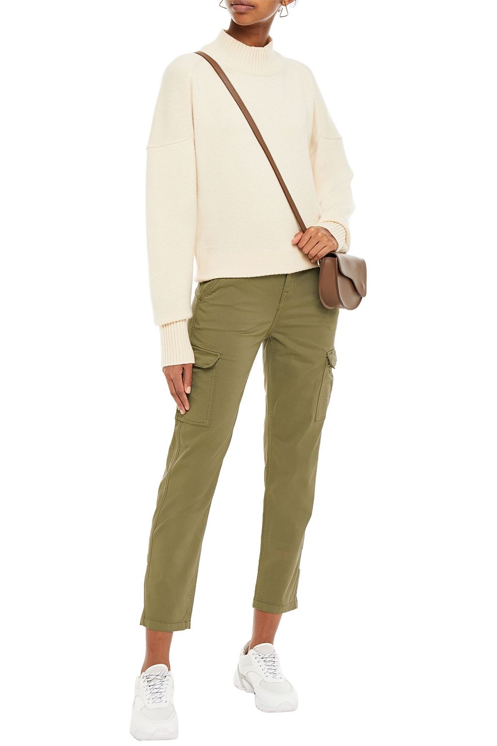 7 FOR ALL MANKIND Cotton-blend twill tapered pants