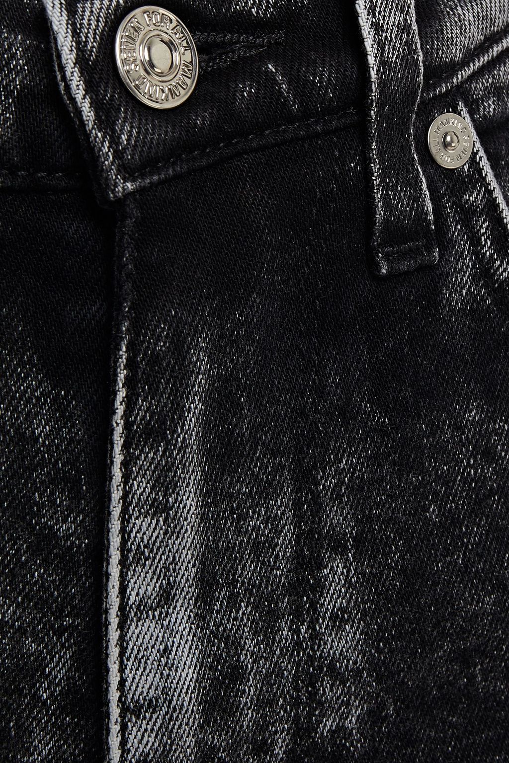 7 FOR ALL MANKIND Alexa cropped bleached high-rise straight-leg jeans