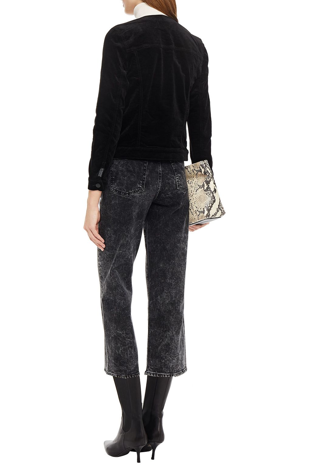 7 FOR ALL MANKIND Alexa cropped bleached high-rise straight-leg jeans