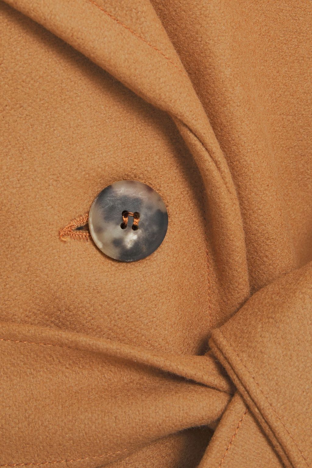 YOOX NET-A-PORTER FOR THE PRINCE'S FOUNDATION Belted double-breasted merino wool and cashmere-blend coat