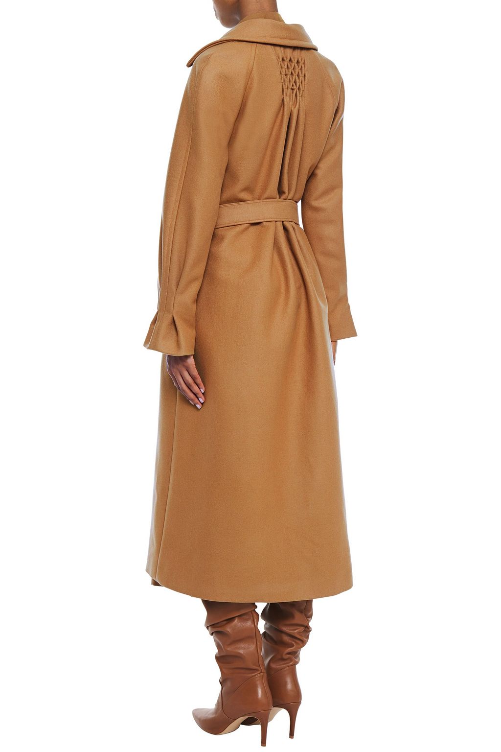 YOOX NET-A-PORTER FOR THE PRINCE'S FOUNDATION Belted double-breasted merino wool and cashmere-blend coat