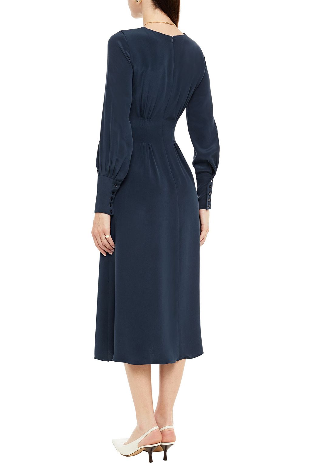 YOOX NET-A-PORTER FOR THE PRINCE'S FOUNDATION Pleated silk midi dress