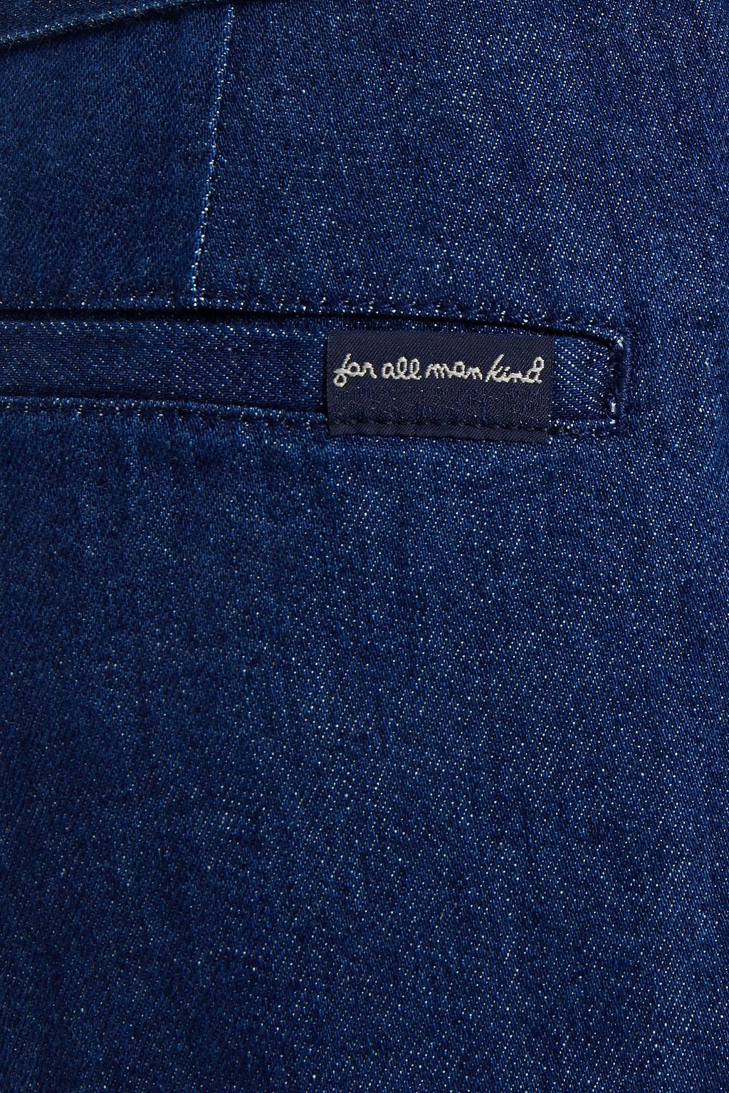 7 FOR ALL MANKIND Boy belted pleated denim shorts