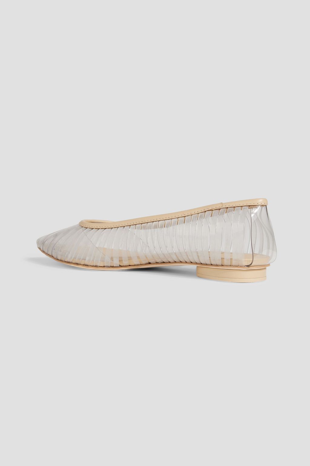 CULT GAIA Leena leather-trimmed PVC point-toe flats