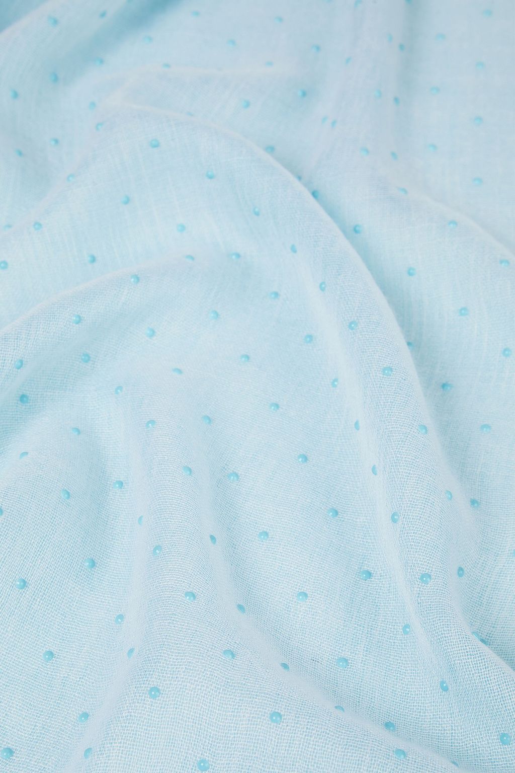 LORO PIANA Appliquéd cashmere and silk-blend scarf