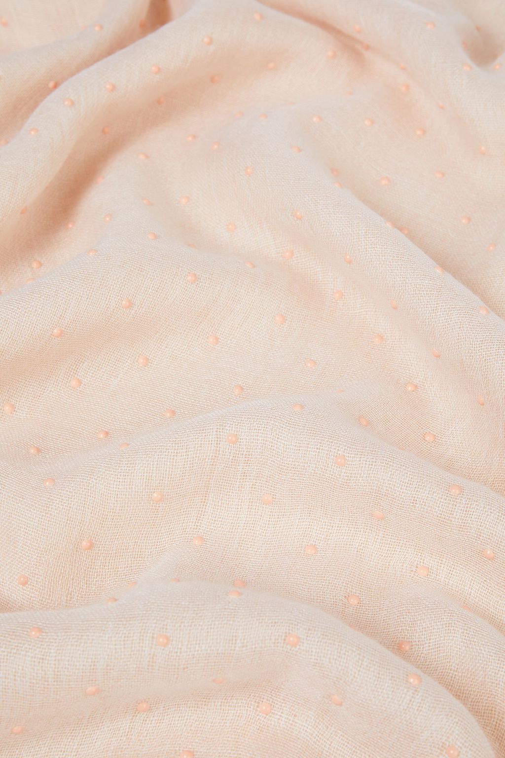 LORO PIANA Appliquéd cashmere and silk-blend scarf