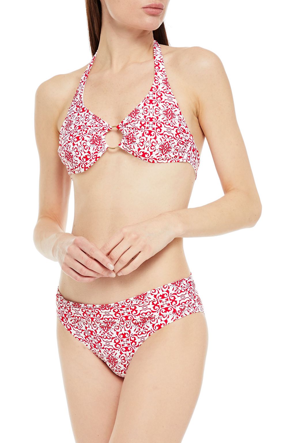 MELISSA ODABASH Brussels tiger-print mid-rise bikini briefs