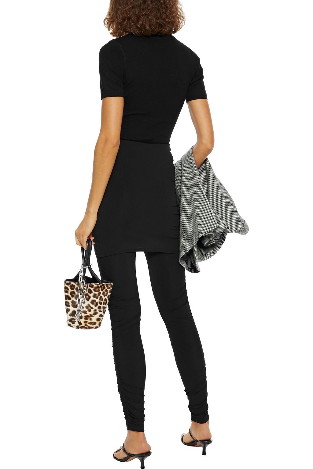 ALEXANDERWANG.T Layered stretch-jersey leggings