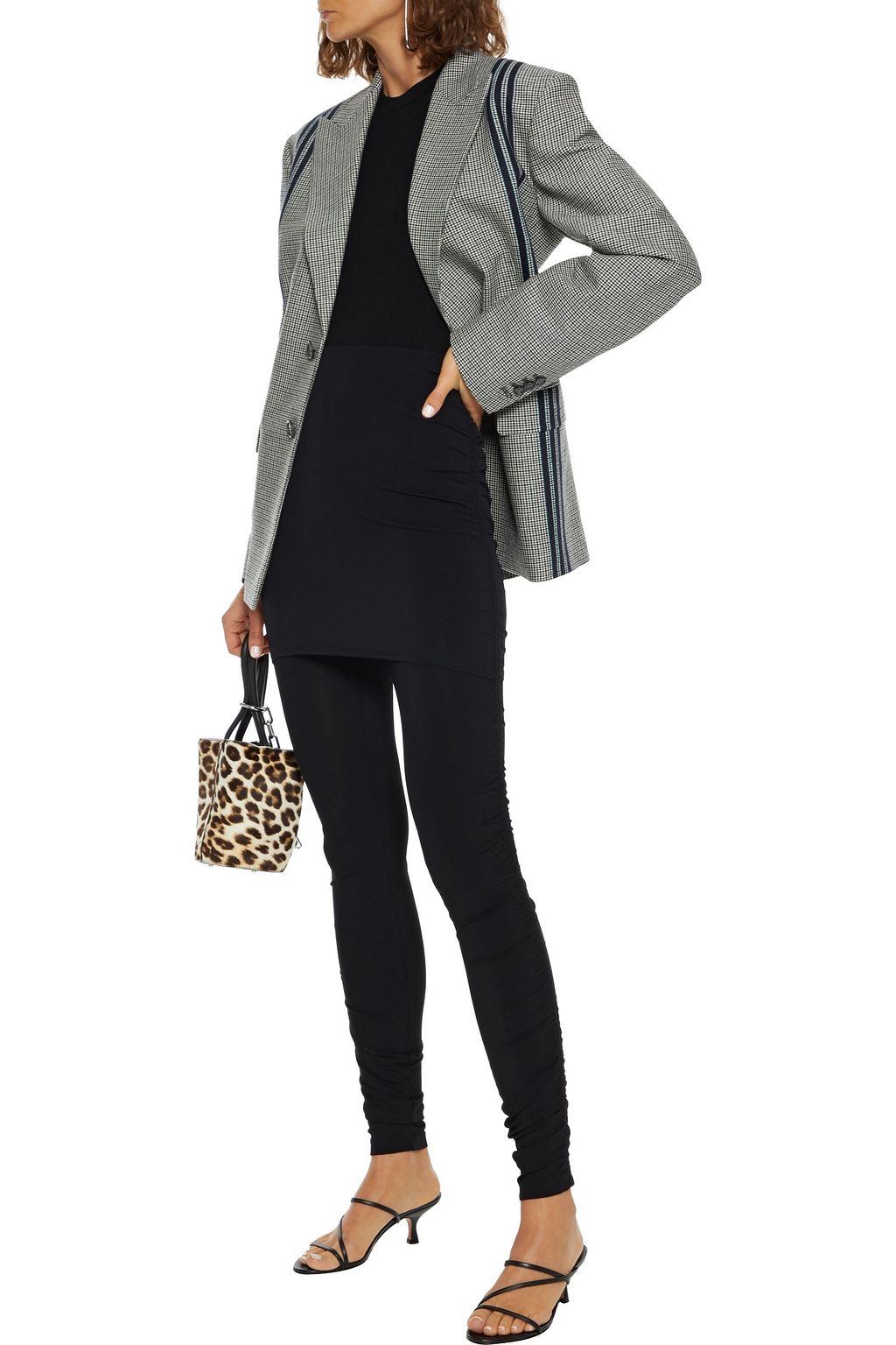 ALEXANDERWANG.T Layered stretch-jersey leggings
