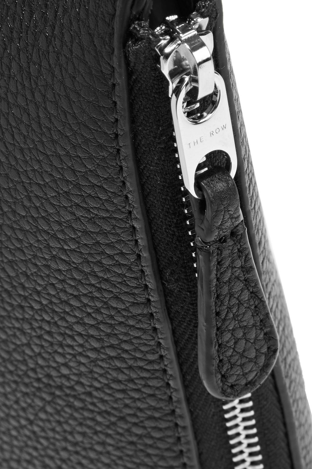 THE ROW Medium Square pebbled-leather pouch