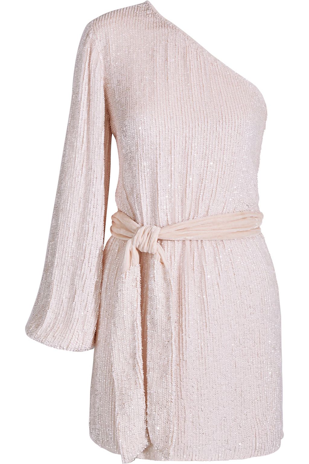 pink chiffon mini dress