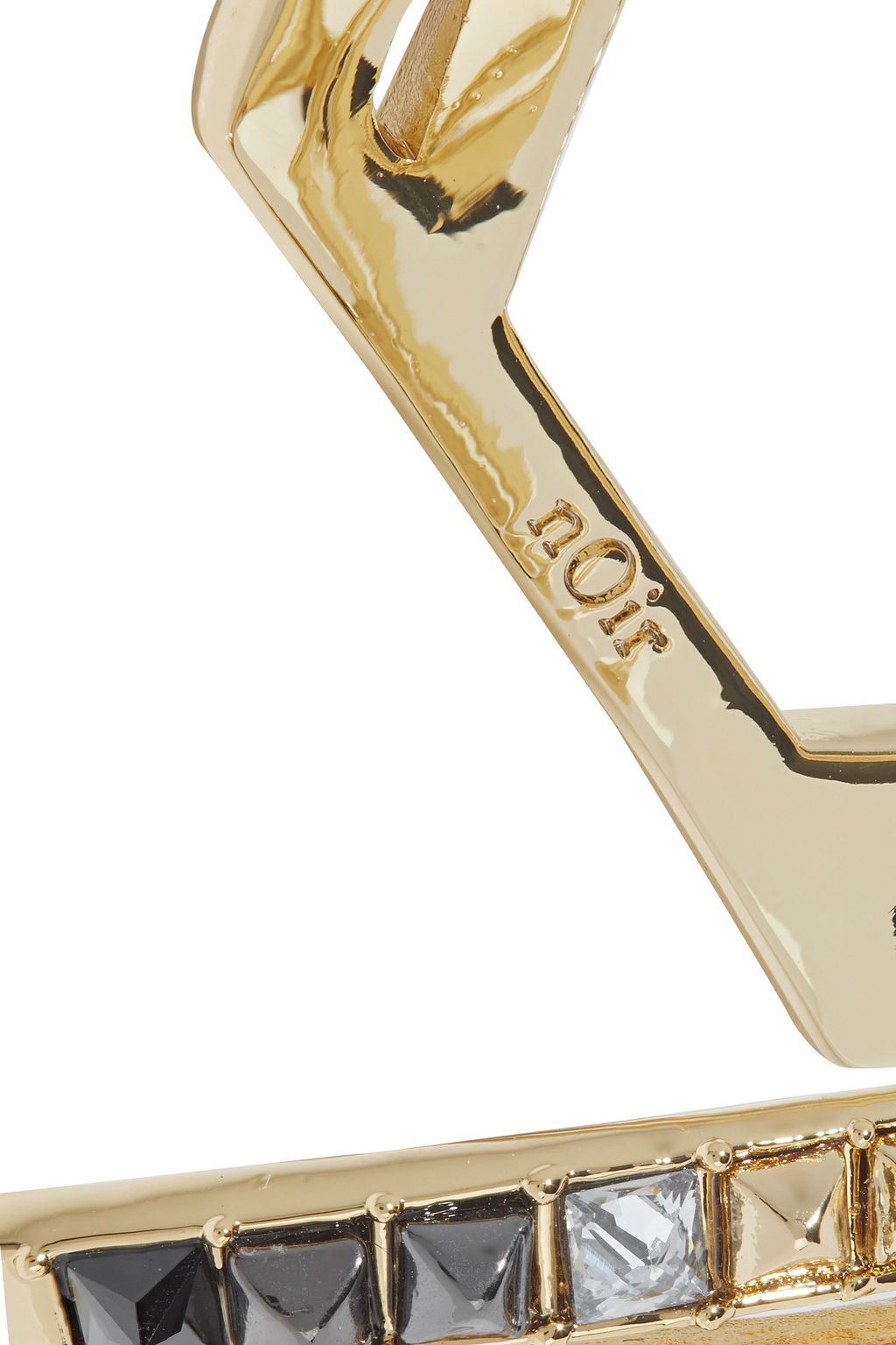 NOIR JEWELRY Gold-tone, stone and crystal cuff