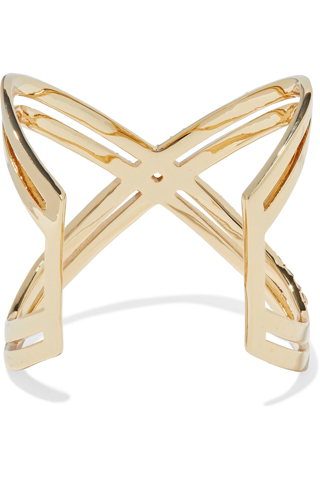NOIR JEWELRY Gold-tone, stone and crystal cuff
