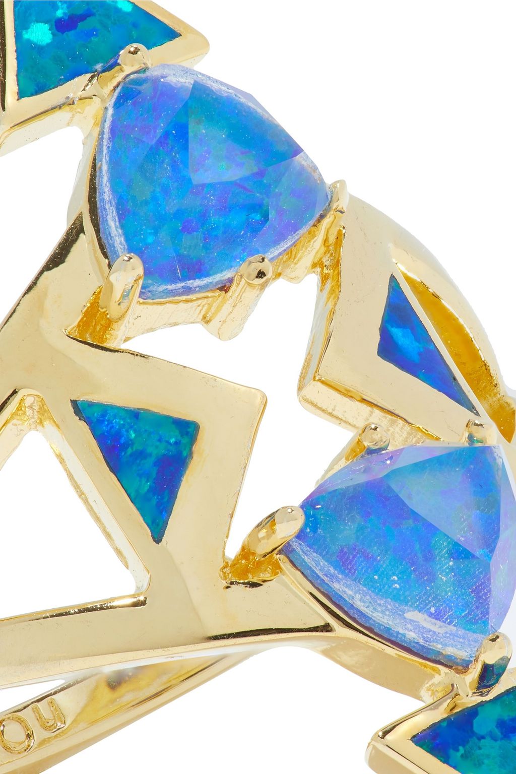 NOIR JEWELRY 14-karat gold-plated stone ring