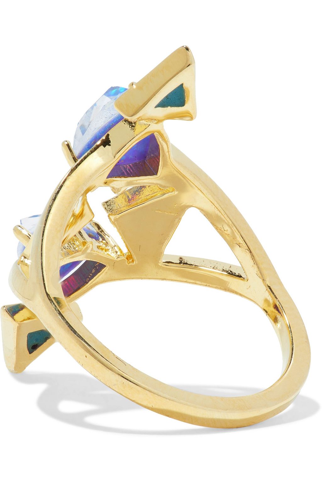 NOIR JEWELRY 14-karat gold-plated stone ring